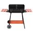 CHARCOAL GRILL W/ SHELVES GRATE 53X33CM