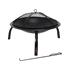 STEEL FIRE PIT WITH FOLDING LEGS 56X39CM