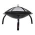 STEEL FIRE PIT WITH FOLDING LEGS 56X39CM
