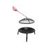 STEEL FIRE PIT WITH FOLDING LEGS 56X39CM