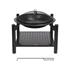 STEEL FIRE PIT W/ LOG STORE 58X58CMX55CM