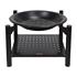 STEEL FIRE PIT W/ LOG STORE 58X58CMX55CM