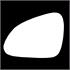 Left Stick On Wing Mirror Glass for Vauxhall INSIGNIA, 2008 Onwards