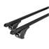 Nordrive Quadra black steel Roof Bars for Hyundai Atos 1998 2007, With Raised Roof Rails