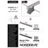 Nordrive 3 Steel Cargo Roof Bars (150 cm) for Hyundai H 1 van (short model), 2000 2007, Roof to be drilled