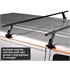 Nordrive 3 Steel Cargo Roof Bars (180 cm) for Renault TRAFIC Van 1980 1989, with Rain Gutters (43 58cm fitting kit, see image)