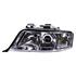 Left Headlamp (Halogen, Takes H1/H7 Bulbs, Original Equipment) for Audi A6 1997 1999