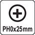 SCREWDRIVER BITS 1/4 25MM PH0 10PCS