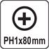 INSULATED SCREWDRIVER PH1x80MM