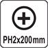 GO THROUGH SCREWDRIVER HEX PH2x200MM
