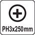 GO THROUGH PHILLIPS SCREWDRIVER PH3x250