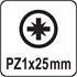 SCREWDRIVER BITS 10PCS  PZ1x25MM S2