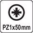 SCREWDRIVER BITS 1/4 50MM PZ1 10PCS