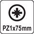 POZIDRIVE SCREWDRIVER PZ1x75MM