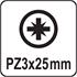 SCREWDRIVER BITS 10PCS  PZ3x25MM S2