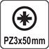 SCREWDRIVER BITS 1/4 50MM PZ3 10PCS