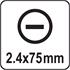 SLOTTED PRECISION SCREWDRIVER 2.4x75MM