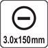 SLOTTED SCREWDRIVER 3x150MM
