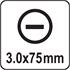 SLOTTED PRECISION SCREWDRIVER 3.0x75MM