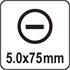 GO THROUGH SCREWDRIVER HEX 5x75MM
