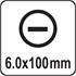 GO THROUGH SCREWDRIVER HEX 6x100MM