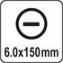SLOTTED SCREWDRIVER 6x150MM