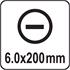 GO THROUGH SLOTTED SCREWDRIVER 6x200MM