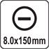 SLOTTED SCREWDRIVER 8x150MM