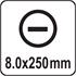 GO THROUGH SLOTTED SCREWDRIVER 8x250MM
