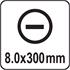 GO THROUGH SLOTTED SCREWDRIVER 8x300MM