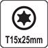 SCREWDRIVER BITS 1/4 25MM TORX T15 10PCS