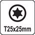 SCREWDRIVER BITS 1/4 25MM TORX T25 10PCS