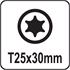 SCREWDRIVER BIT TORX T25x30MM S2
