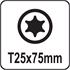 SCREWDRIVER BIT TORX T25x75MM S2