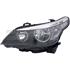 Left Headlamp (Xenon, Takes D1S / H7 Bulbs, Supplied With Motor) for BMW 5 Series Touring 2003 2007
