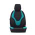 Boost Premium Cotton Leather Car Seat Covers   Black and Turquoise For Nissan ALMERA Mk II Saloon 2000 2006