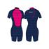 MDNS Pioneer Shorty 2|2mm Short Sleeve Youth Wetsuit   Navy and Pink   Size 14 XL