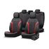 Coral Artificial Leather Car Seat Covers   Black and Red For Peugeot 106 Mk II 1996 2005