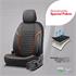 Premium Lacoste Leather Car Seat Covers LIMITED SERIES   Black Grey For Subaru LEGACY VI 2015 Onwards