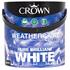 Crown Weathercoat Smooth Masonry Paint BRILLIANT WHITE   2.5L