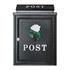 Traditional White Rose Diecast Post Box