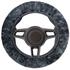 Faux Lambs Wool Steering Wheel Cover   Silver (37 39cm)