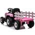 Electric Ride On Tractor & Trailer With Parental Control   12v Pink