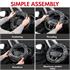 Faux Lambs Wool Steering Wheel Cover   Silver (37 39cm)