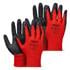 Latex Coated Safety Work Gloves Size M    2 Pairs