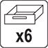 SALADETTE 368L 6 DRAWERS