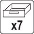 REFRIGERATED PIZZA COUNTER 580L 7 DRAWER