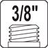 CONNECTION HOSE F/M 1/2" 3/8" 300MM