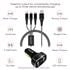 GadJet 3 in 1 Cable & 2 USB Car Charger Multipack