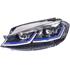 Left Headlamp (LED, E / GTE Models, With Curve Light, Without LED Module, Supplied With Motor, Original Equipment) for Volkswagen GOLF VII 2017 on